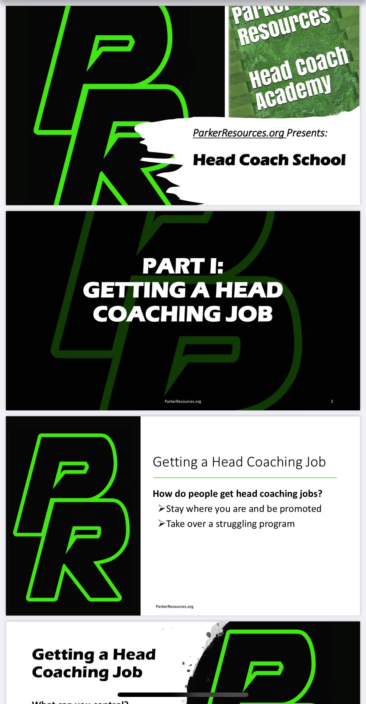 Head Coach School